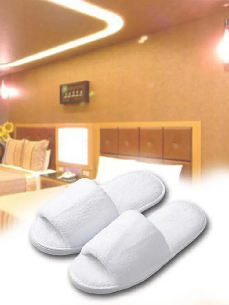 Hotel Disposable Slippers Spa Hotel Wedding Guest Slipper Towelling Terry Soft Toe Breathable Style Open Shoes Disposable W Z6C5