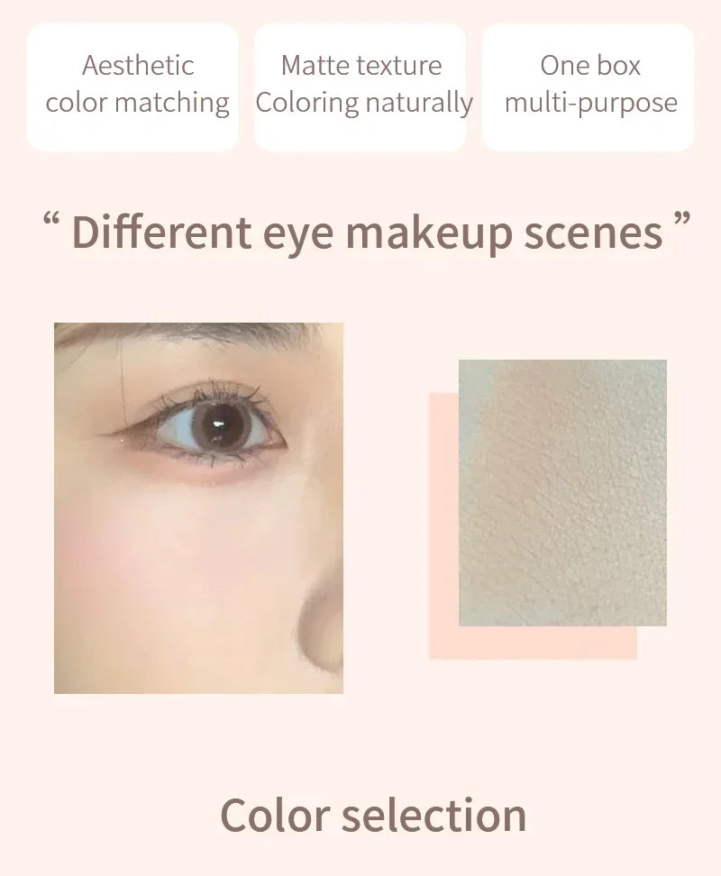 Monochrome Matte White Highlighter Palette Low Saturation 4 Color Face Matte Highlighte Eye Nose Eyeshadow Korea Makeup Cosmetic