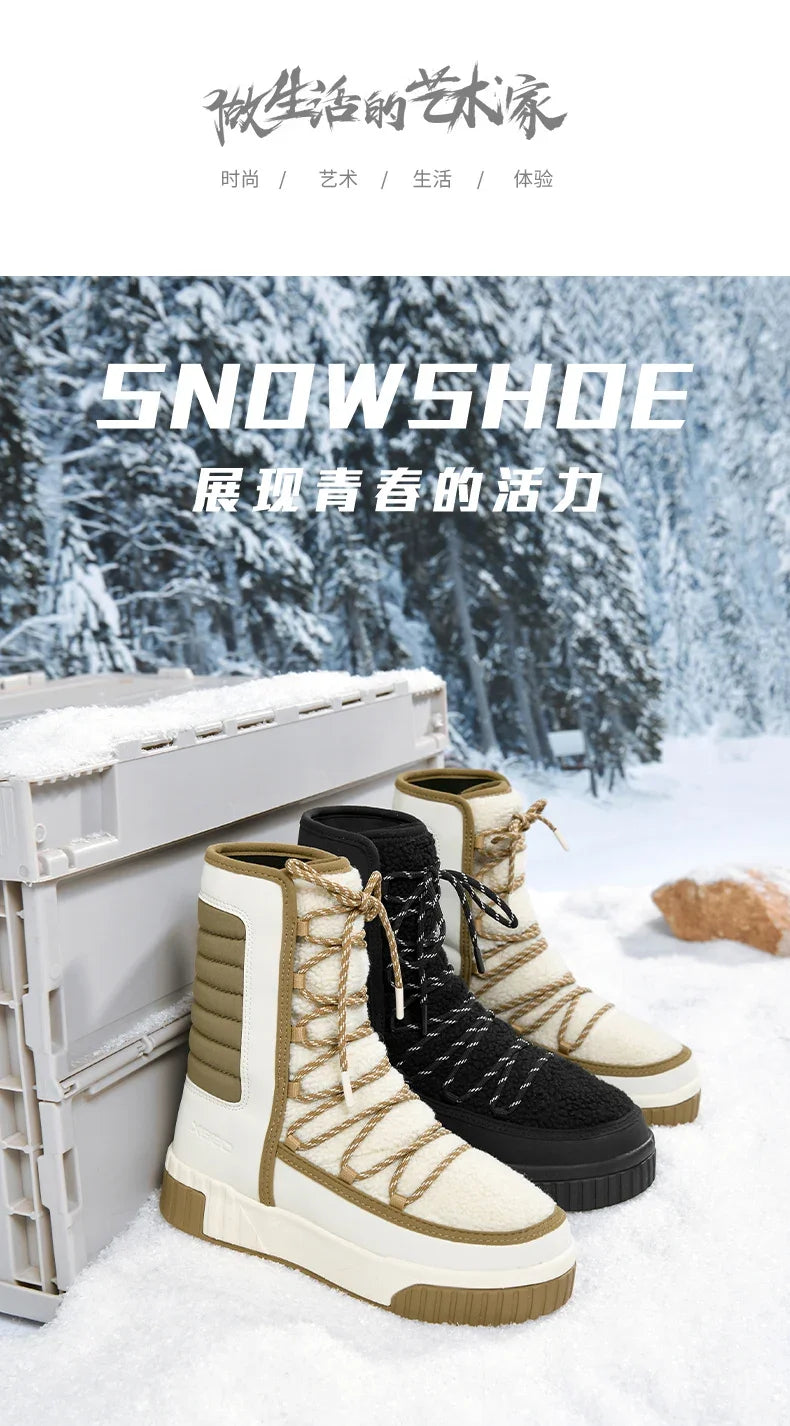 XIANG GUAN Outdoor Cold Resistant Hiking shoesTrainers Winter Women Snow Boots waterproof Mountain shoes Camping Casual sneakers