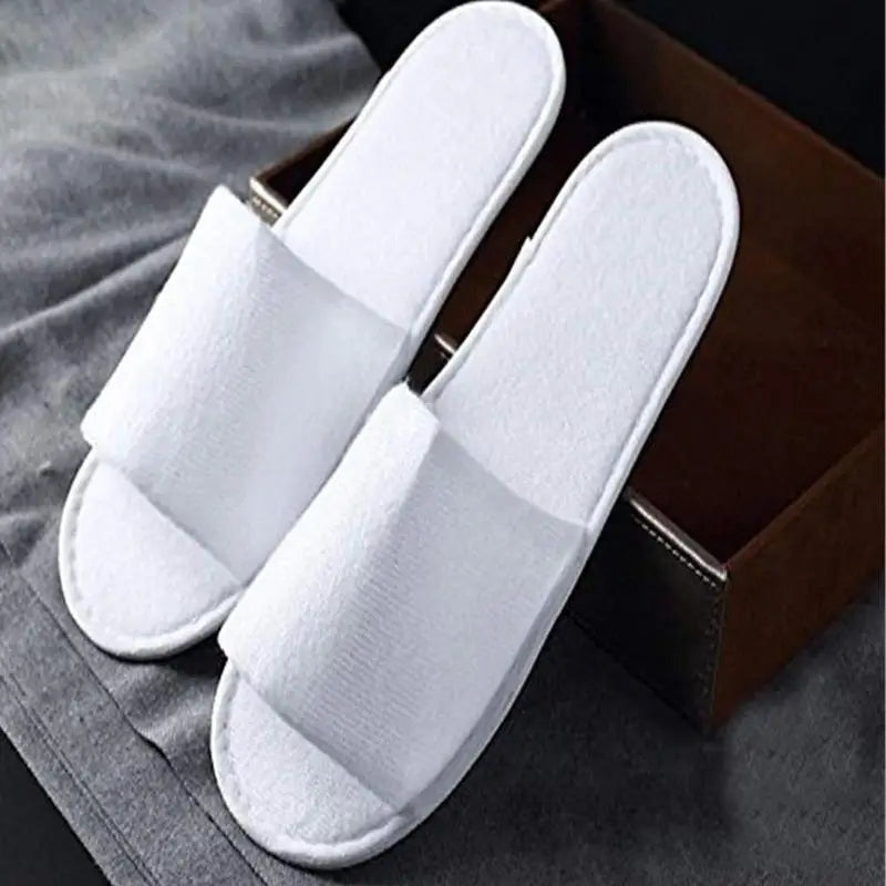 Hotel Disposable Slippers Spa Hotel Wedding Guest Slipper Towelling Terry Soft Toe Breathable Style Open Shoes Disposable W Z6C5