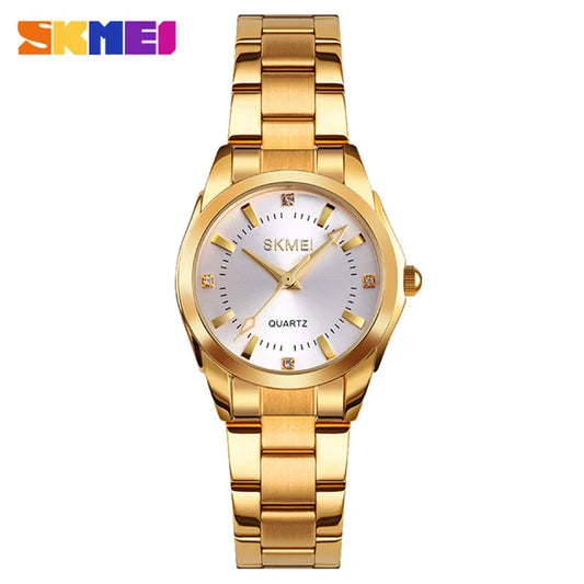 SKMEI 1620 Simple Quartz Girl Wristwatches Stainless Steel Lady Hour Ladies Luxury Watch for Women Waterproof 1390 Reloj Mujer