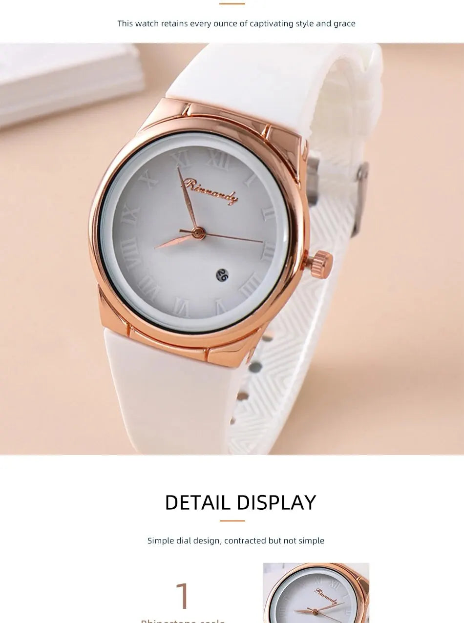 Luxury Women Bracelet Quartz Watches For Women Leather Watch Ladies Sports Dress White Dial Wrist Watch Clock Relogio