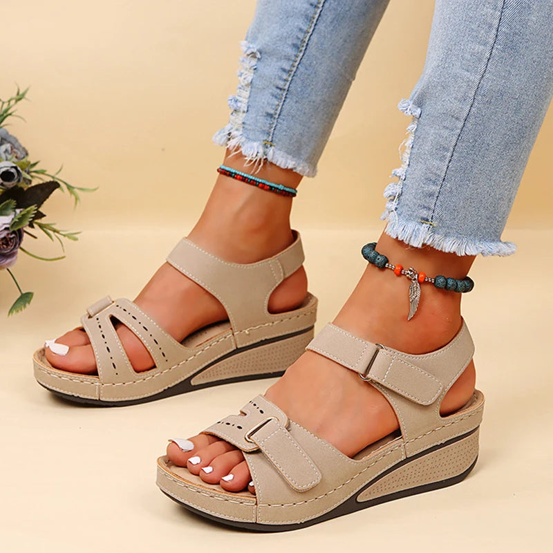 Summer Women Sandals Shoes Plus Size Sandals Woman Party Sandals Ladies Wedge Shoes For Women Soft Footwear Women Sandal Female