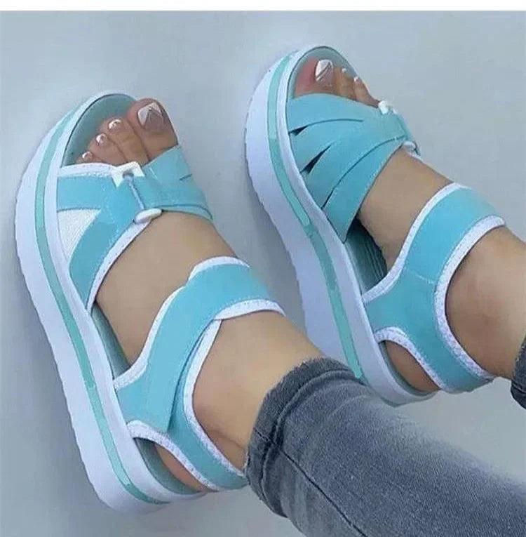 Women's Sandals Heels Sandals With Low Platform Shoes For Women Summer Sandals Heeled Summer Shoes Female Footwear Wedges Shoes