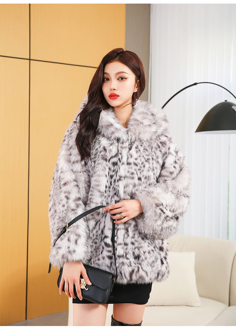 Nerazzurri Autumn Winter Loose Stylish Luxury Colorful Hairy Thick Warm Soft Faux Fur Coat Women with Hood Fluffy Jacket 2023