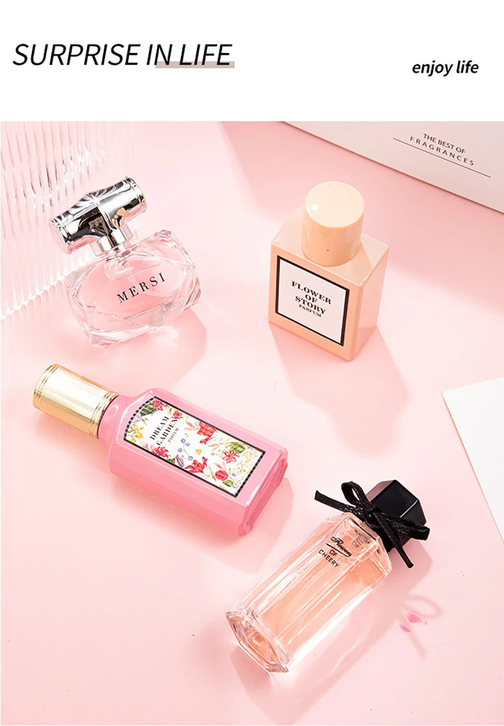 Floral Scent Gift Box 110ml Four Piece Set Women Perfume Pheromone Eau De Parfum Men Cologne Perfumes De Mujer Lasting Fragrance