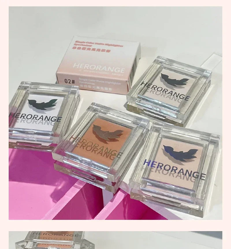 Monochrome Matte White Highlighter Palette Low Saturation 4 Color Face Matte Highlighte Eye Nose Eyeshadow Korea Makeup Cosmetic