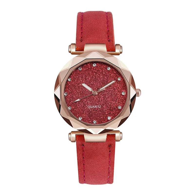 WOKAI high quality fashion casual ladies strap Quartz watch Student girl glow-in-the-dark waterproof clock retro