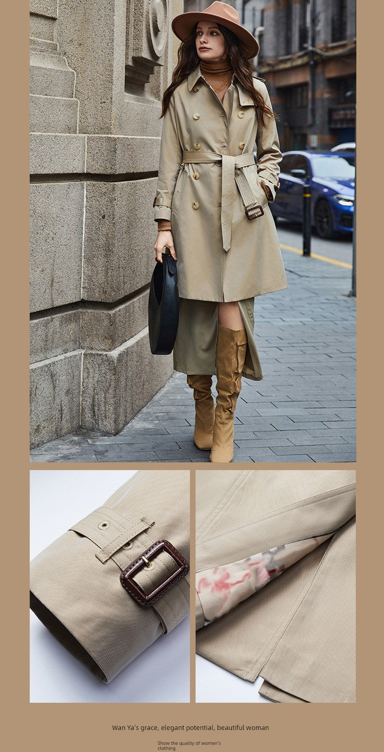 SOURCE Factory Dfvf Quanzhixian Chameleon Chelsea 2.0 Long Trench Coat Waterproof Anti-Wrinkle Elegant British