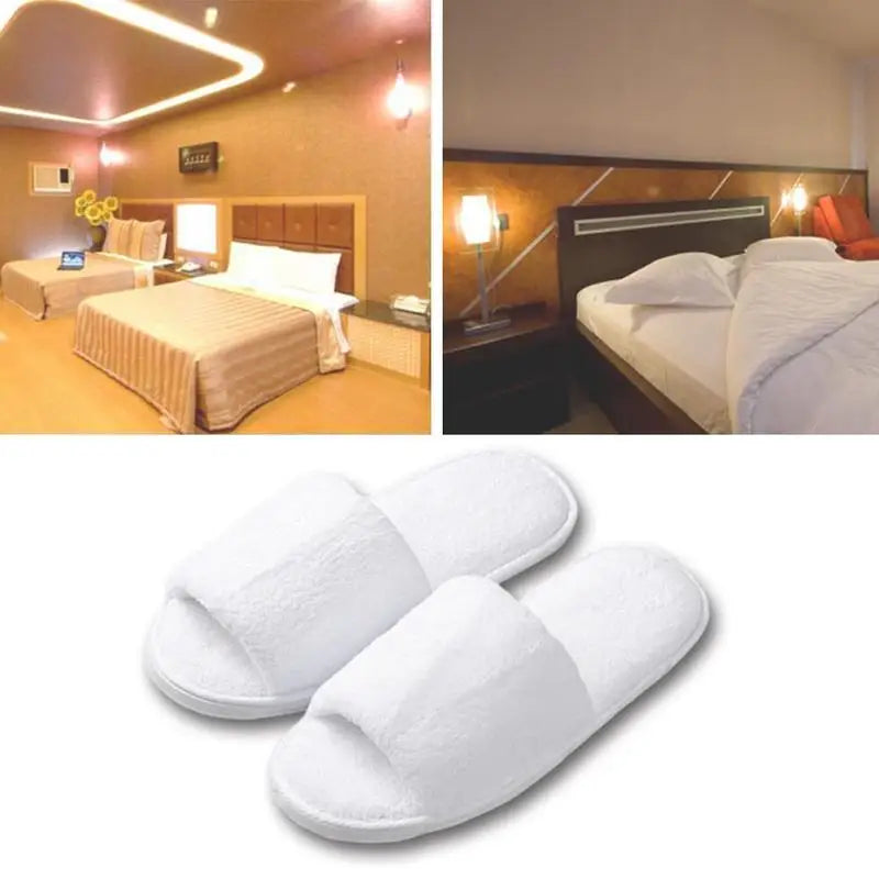 Hotel Disposable Slippers Spa Hotel Wedding Guest Slipper Towelling Terry Soft Toe Breathable Style Open Shoes Disposable W Z6C5