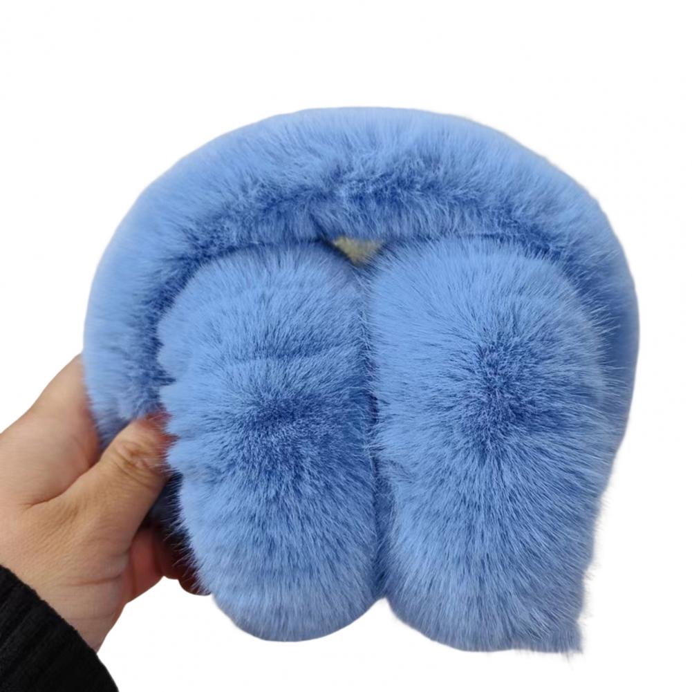 Comfortable  Stylish Winter Thermal Unisex Fluffy Ear Covers Soft Unisex Earmuffs Solid Color   for Hiking