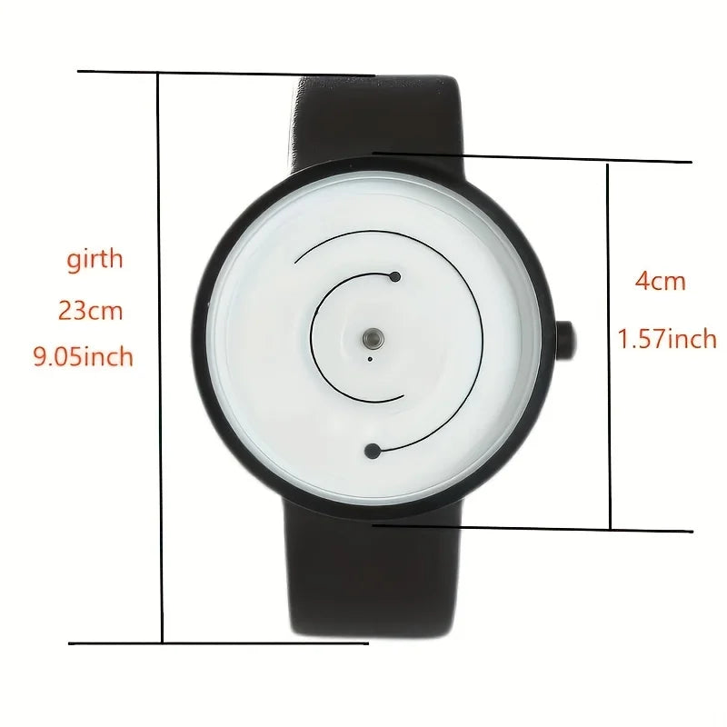 1pcNew Concept Pointless Creative Wormhole Academy Style Couple Student Versatile Watch Black Technology Trend Personality