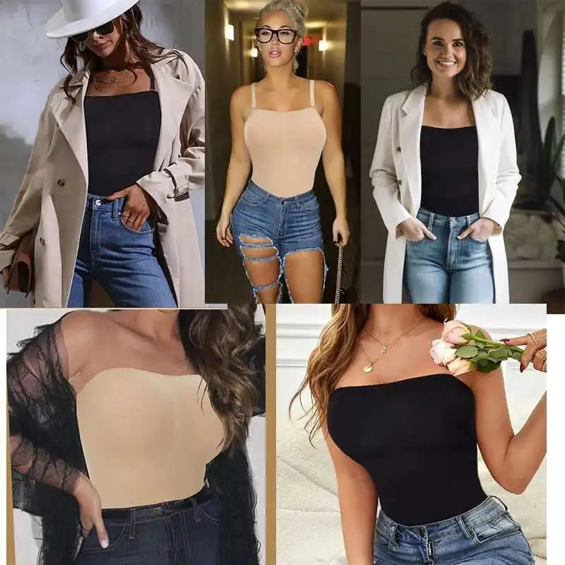 Strapless Thong Bodysuit – Bustier Tube Top, Seamless Tummy Control Shaper