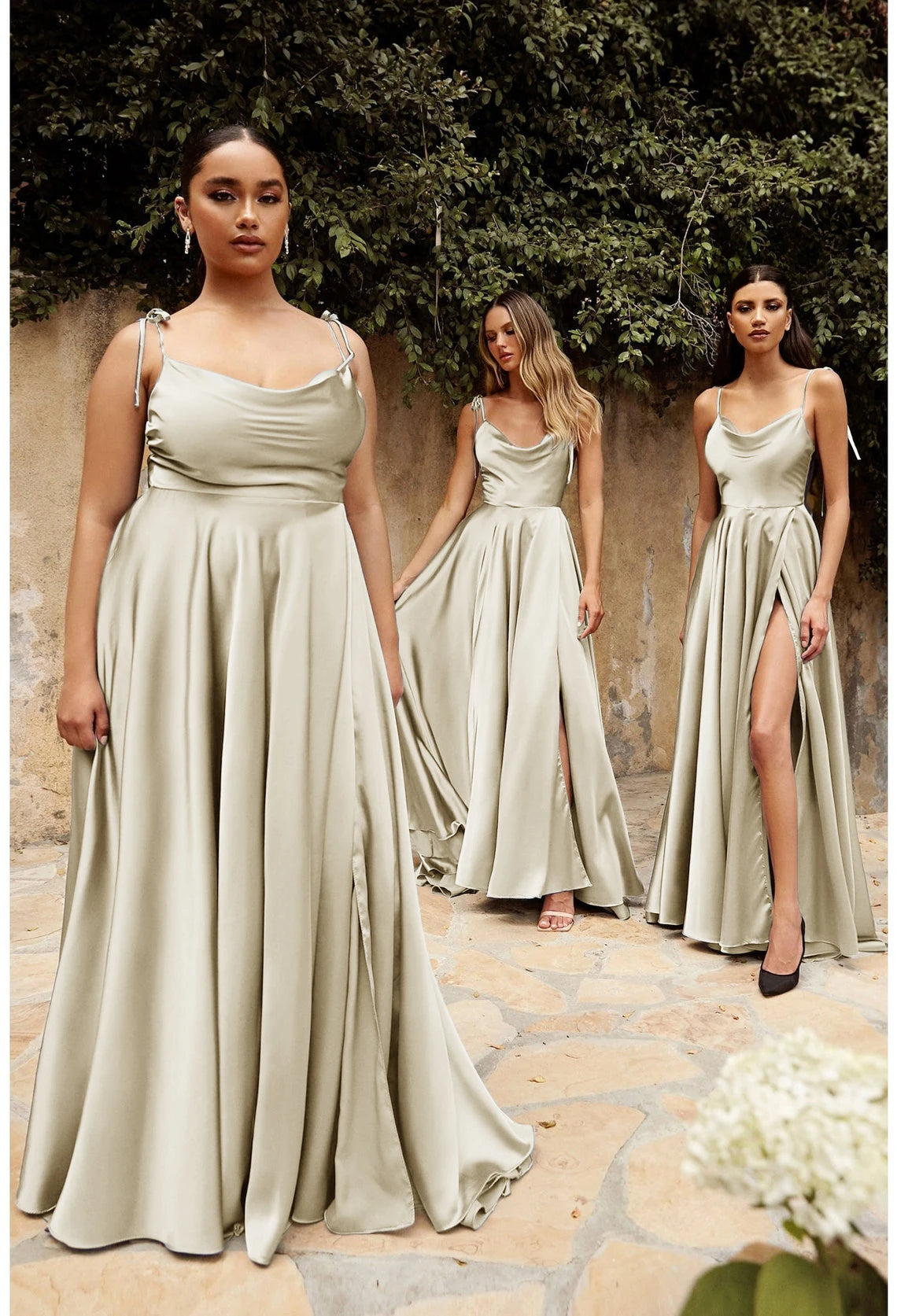 A-line Maxi Simple High Slit Women Spaghetti Strap Satin Prom Dress Elegant Long Backless Evening Party Gown Vestidos Gala