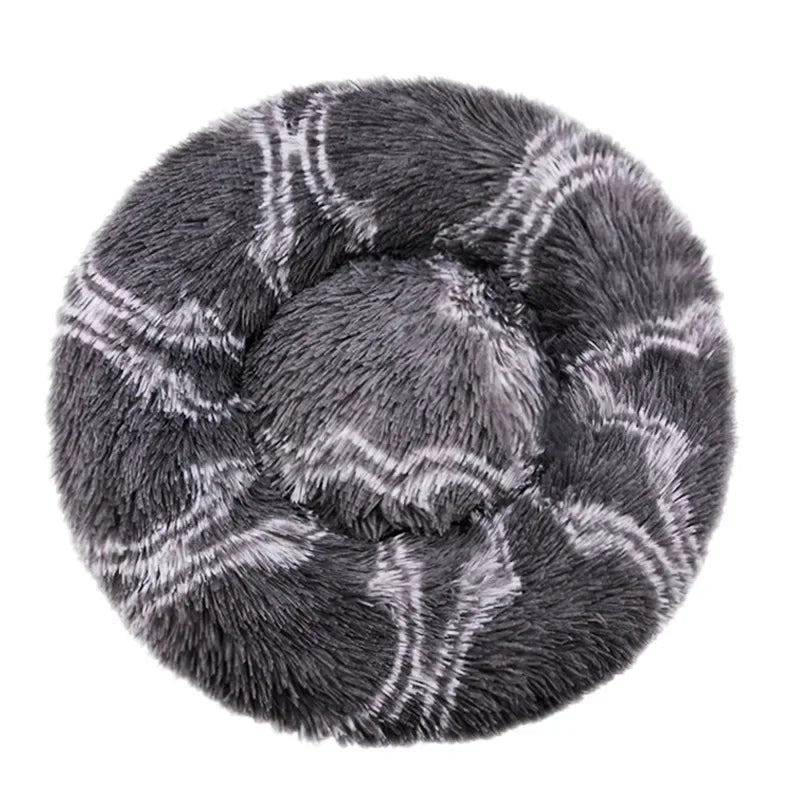 Round Plush Pet Bed – 6 Sizes (40–90 cm) for Large & Medium Dogs, Super Soft Cat Bed, Winter Warm Dog House