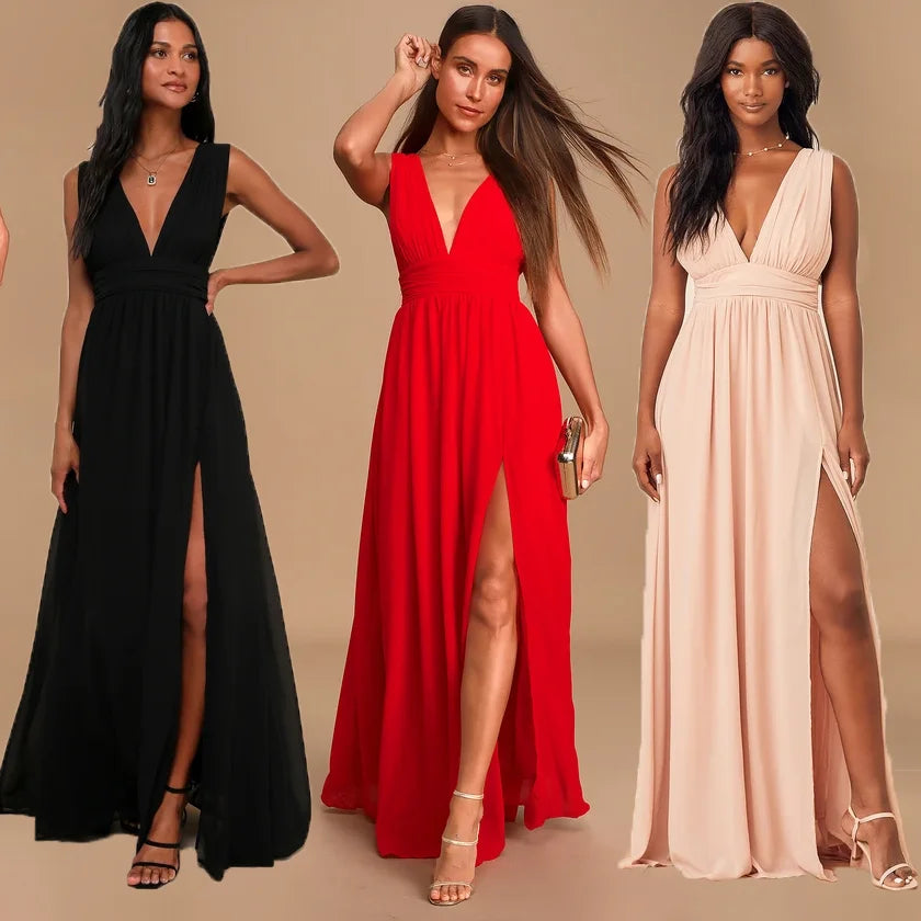 Sexy backless maxi summer dress women mesh long bodycon red Christmas party dress bridesmaid evening dresses