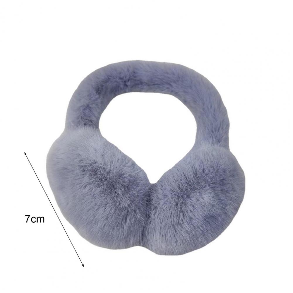 Comfortable  Stylish Winter Thermal Unisex Fluffy Ear Covers Soft Unisex Earmuffs Solid Color   for Hiking