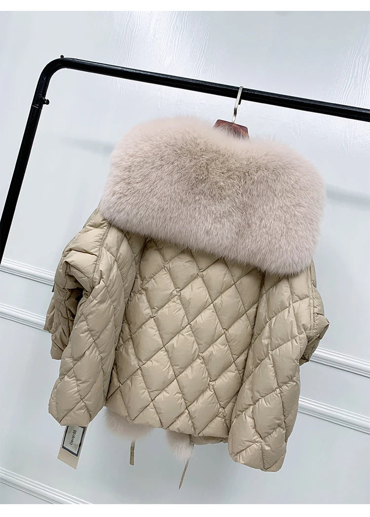 2024 Luxury Fur Collar Long Coats 2024 Women Winter Soft Warm Loose Jacket Puffer Parka Female Windproof Snow Outwear Coats