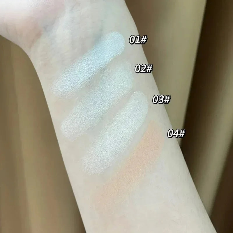 Monochrome Matte White Highlighter Palette Low Saturation 4 Color Face Matte Highlighte Eye Nose Eyeshadow Korea Makeup Cosmetic