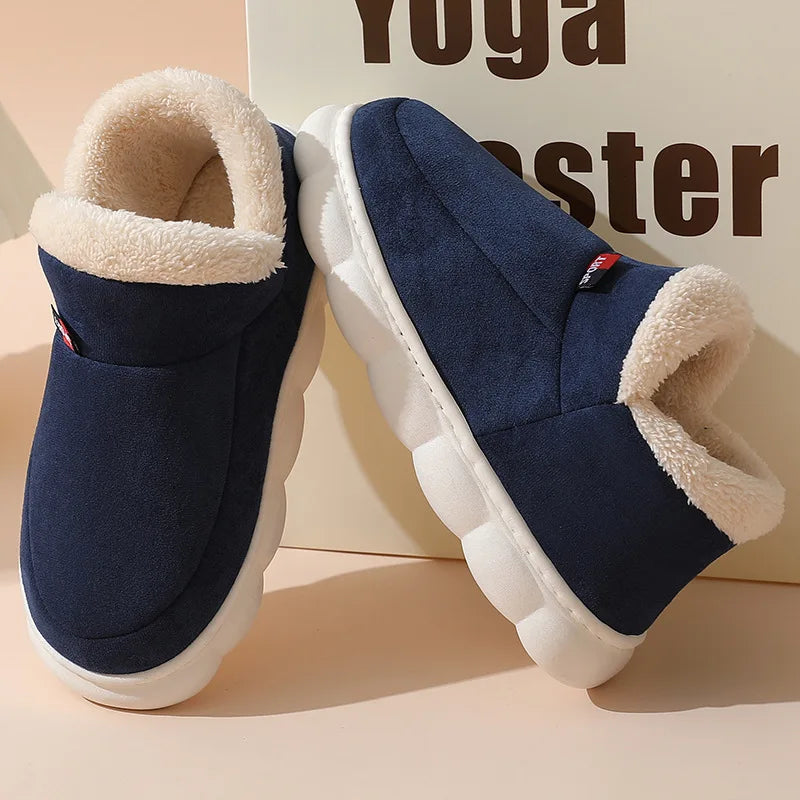 Bebealy Winter Fur Shoes For Women Classic Unisex Fluffy House Shoes With Padded Slippers For Men Indoor Outdoor Women Slippers