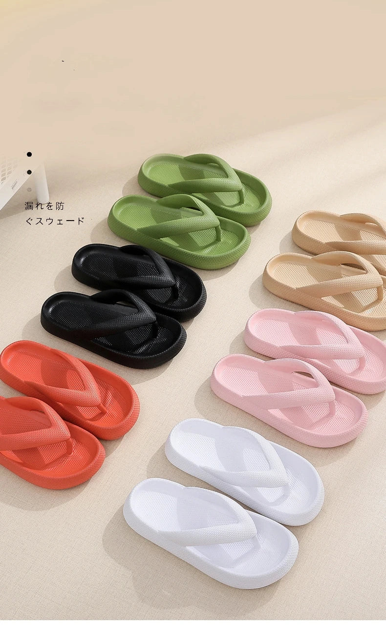 New Style Eva Flip-Flops Clamp Foot Non-Slip Outdoor Summer Soft Bottom Bathroom Couples Wear Flip-Flops Casual Platform Sandals