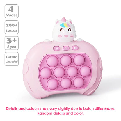 Pink Unicorn Electronic Push Pop Game – Pro Super Bubble Pop Light Up Antistress Fidget Toy for Kids & Adults, Birthday Gift
