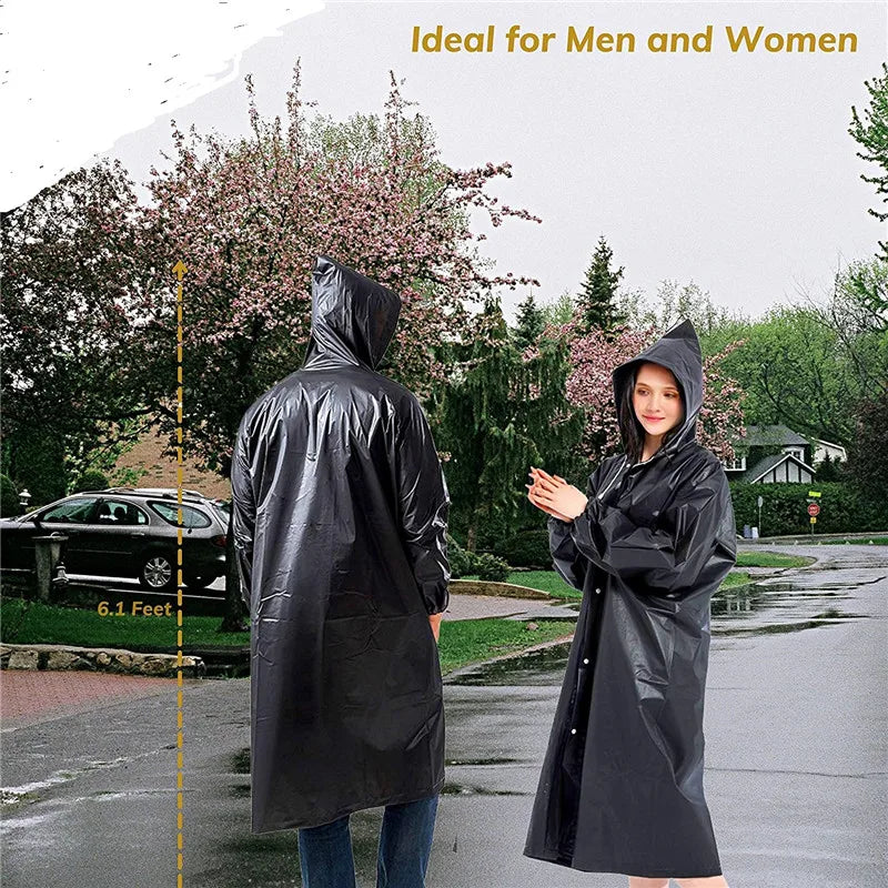 EVA Long Raincoat Unisex Male Women Rain Coats Poncho Suit Jacket Tourist Bike Ladies Running Hooded Hiking Rainwears Waterproof