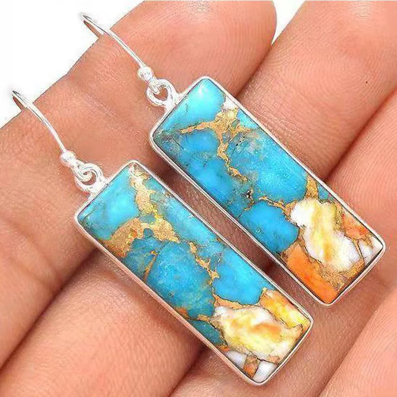 Bohemian Vintage Resin Pendants Drop Earrings for Women Creative Hanging Retro Ethnic Boho Dangle Indian Accessories Jewelry