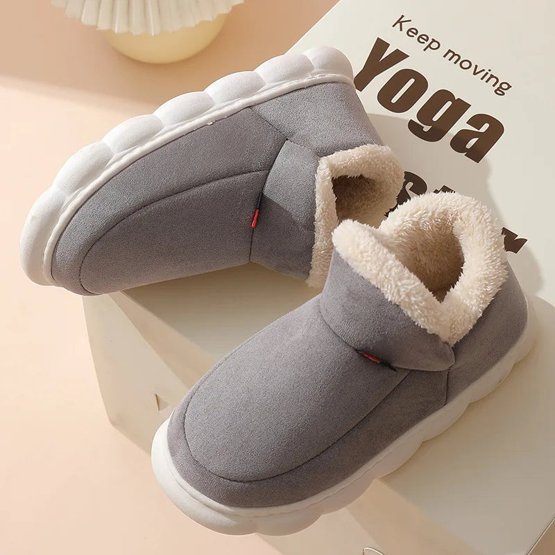 Bebealy Winter Fur Shoes For Women Classic Unisex Fluffy House Shoes With Padded Slippers For Men Indoor Outdoor Women Slippers