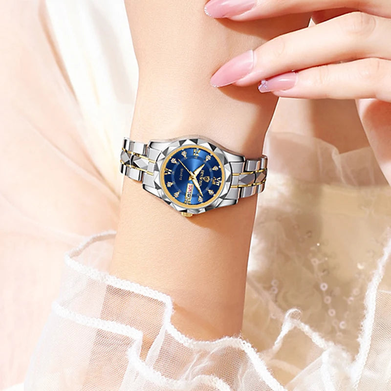 BINBONG New Women Watches Luxury Fashion Ladies Quartz Watch Waterproof Luminous Date Stainless Stain Wristwatch Girlfriend Gift