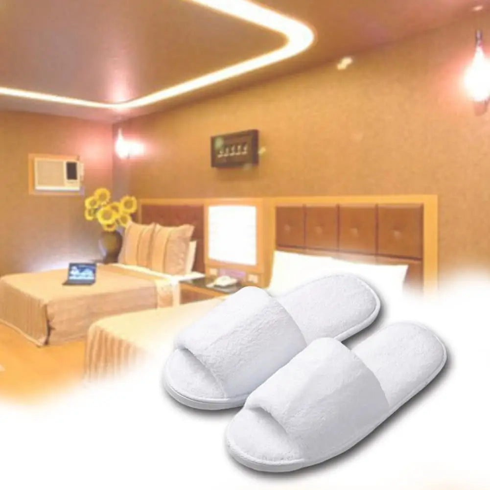 Hotel Disposable Slippers Spa Hotel Wedding Guest Slipper Towelling Terry Soft Toe Breathable Style Open Shoes Disposable W Z6C5