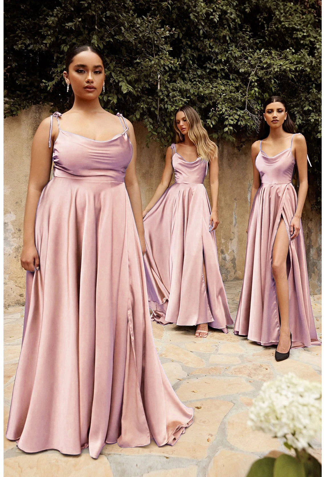 A-line Maxi Simple High Slit Women Spaghetti Strap Satin Prom Dress Elegant Long Backless Evening Party Gown Vestidos Gala