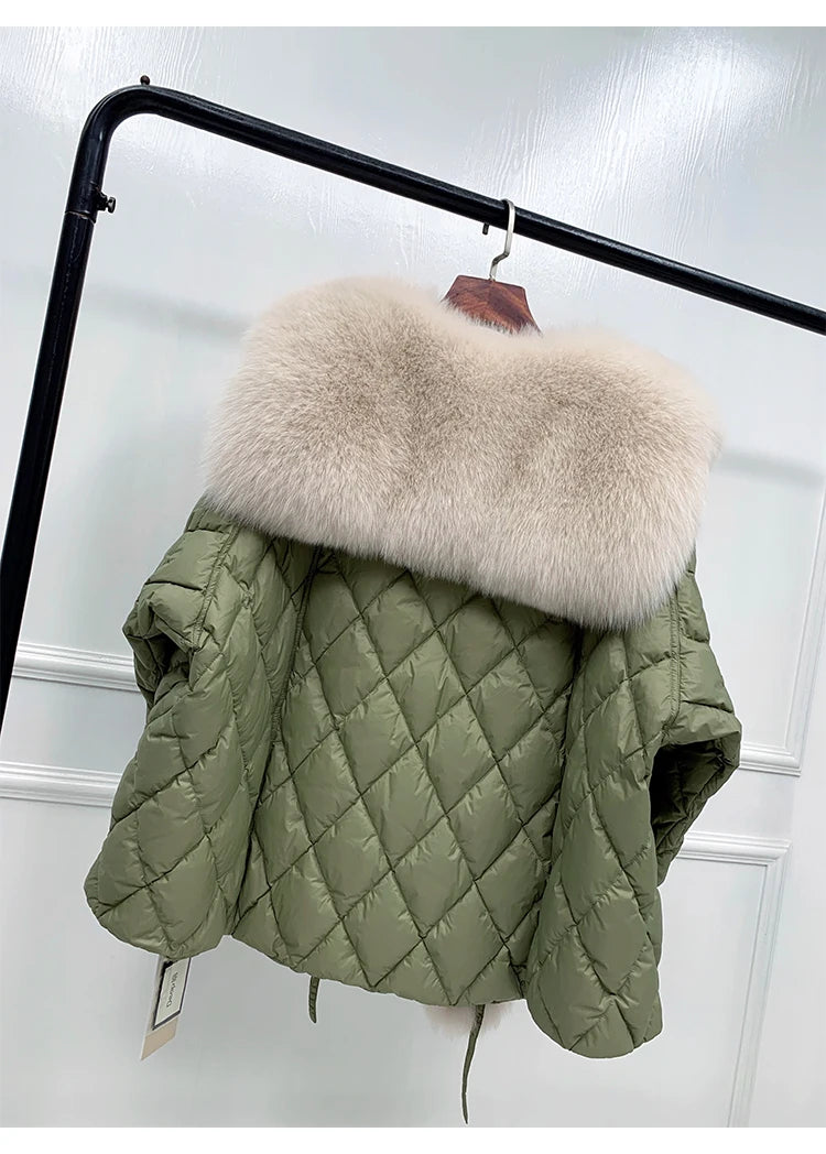 2024 Luxury Fur Collar Long Coats 2024 Women Winter Soft Warm Loose Jacket Puffer Parka Female Windproof Snow Outwear Coats