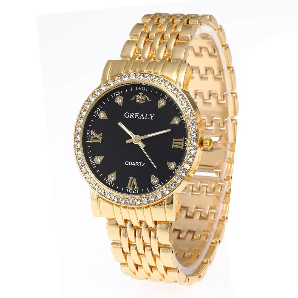 New Casual Golden Watch Ladies Creative Steel Women Watches Women Bracelet Watch Female Clock Lovers Wristwatch Relogio Feminino