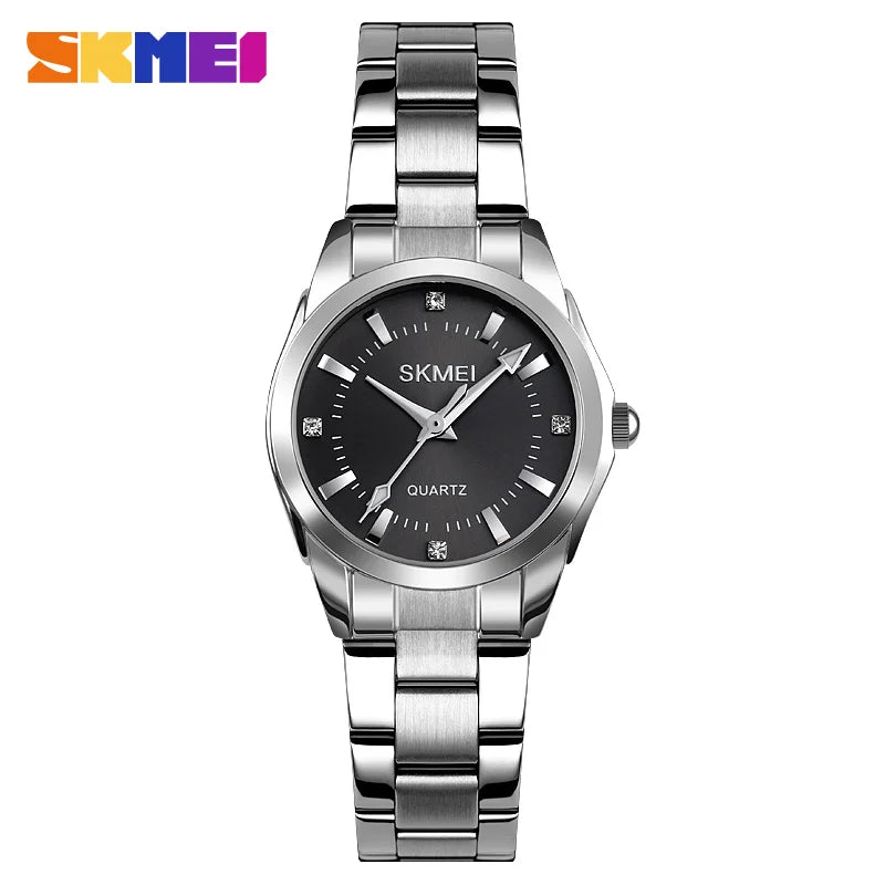 SKMEI 1620 Simple Quartz Girl Wristwatches Stainless Steel Lady Hour Ladies Luxury Watch for Women Waterproof 1390 Reloj Mujer