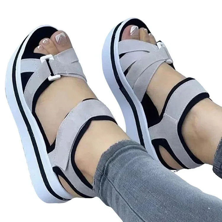 Women's Sandals Heels Sandals With Low Platform Shoes For Women Summer Sandals Heeled Summer Shoes Female Footwear Wedges Shoes