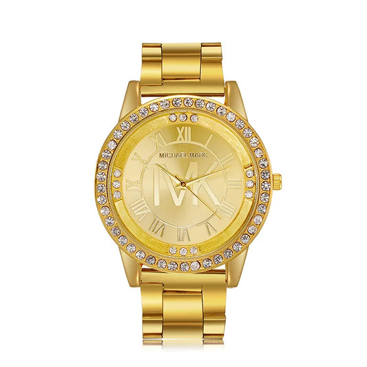 Luxury TVK Brand Watch For Women Gold Stainless Steel Water Resistant Diamond Roman Digital Quartz Wristwatches Reloj Mujer Gift