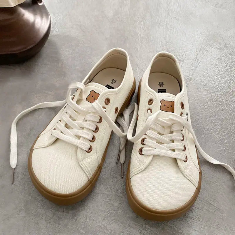 Summer Student Girl Canvas Shoe 2024 Breathable Thin Section Thick Bottom Casual Sneakers Fashion Versatile Women Shoes Sneakers