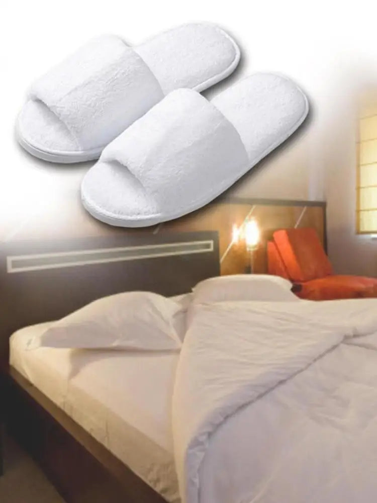 Hotel Disposable Slippers Spa Hotel Wedding Guest Slipper Towelling Terry Soft Toe Breathable Style Open Shoes Disposable W Z6C5