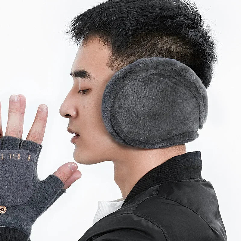 Windproof Earmuffs Men Women's Ear Warm Protector Thicken Plush Winter Warm Fleece Earmuff Outdoor Cycling Warmer Soft Ear Muffs