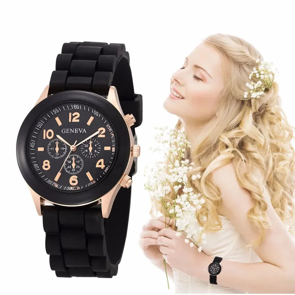 Women Watches 2023 New Fashion Luxury Brand Women Watch Silicone Strap Quartz Wrist Watch for Female Relogio Feminino Zegarki