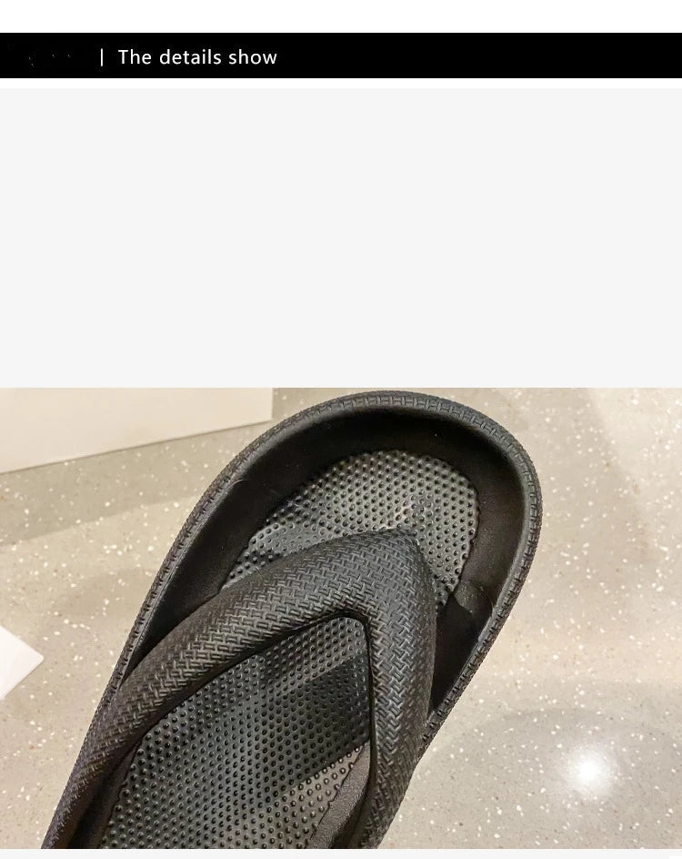 New Style Eva Flip-Flops Clamp Foot Non-Slip Outdoor Summer Soft Bottom Bathroom Couples Wear Flip-Flops Casual Platform Sandals