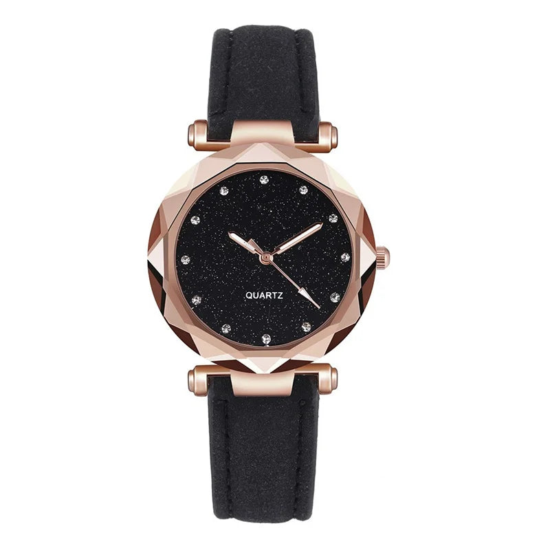 WOKAI high quality fashion casual ladies strap Quartz watch Student girl glow-in-the-dark waterproof clock retro