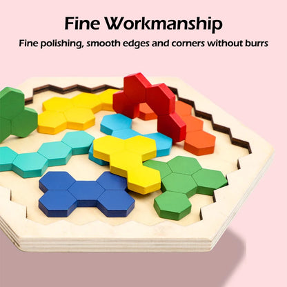 1 pcs Wooden Tangram Puzzle – Educational Brain Game for Kids & Preschool Montessori Toys