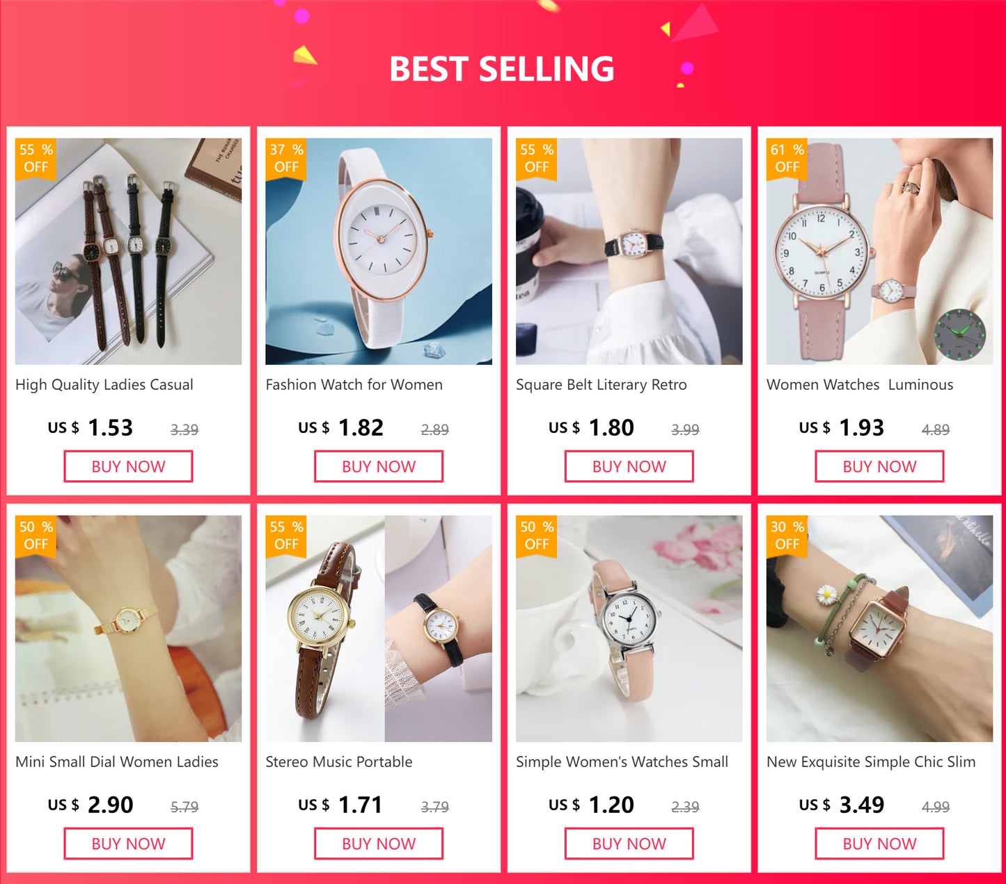 Fashion Watch for Women Watches Best Selling Products Luxury Brand Ladies Watch Women's Personality Simple Belt Reloj Mujer