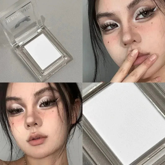 Monochrome Matte White Highlighter Palette Low Saturation 4 Color Face Matte Highlighte Eye Nose Eyeshadow Korea Makeup Cosmetic