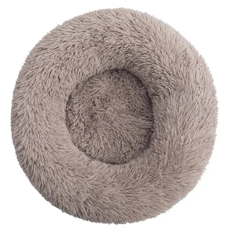 Round Plush Pet Bed – 6 Sizes (40–90 cm) for Large & Medium Dogs, Super Soft Cat Bed, Winter Warm Dog House