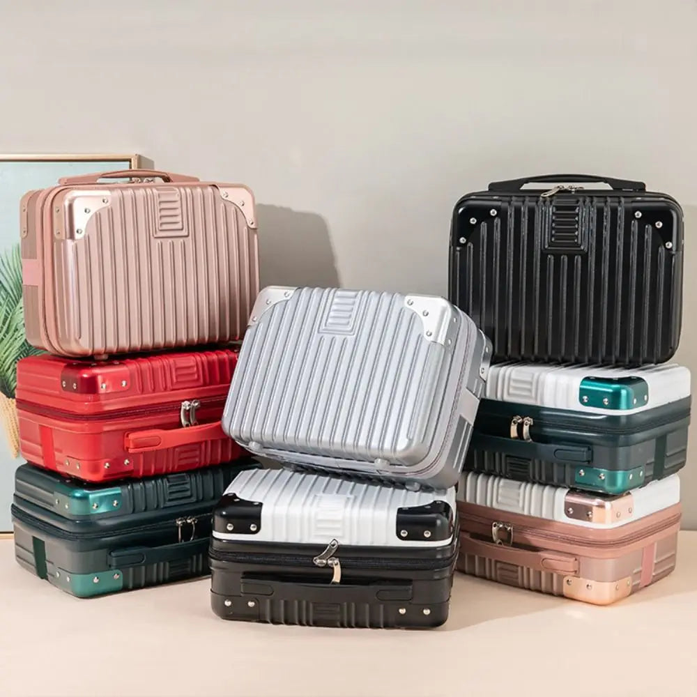 Fashion Simple Mini Travel Suitcase 14inch Cosmetic Box Hand Luggage Organizer Makeup Case Small Boarding Case With Metal corner