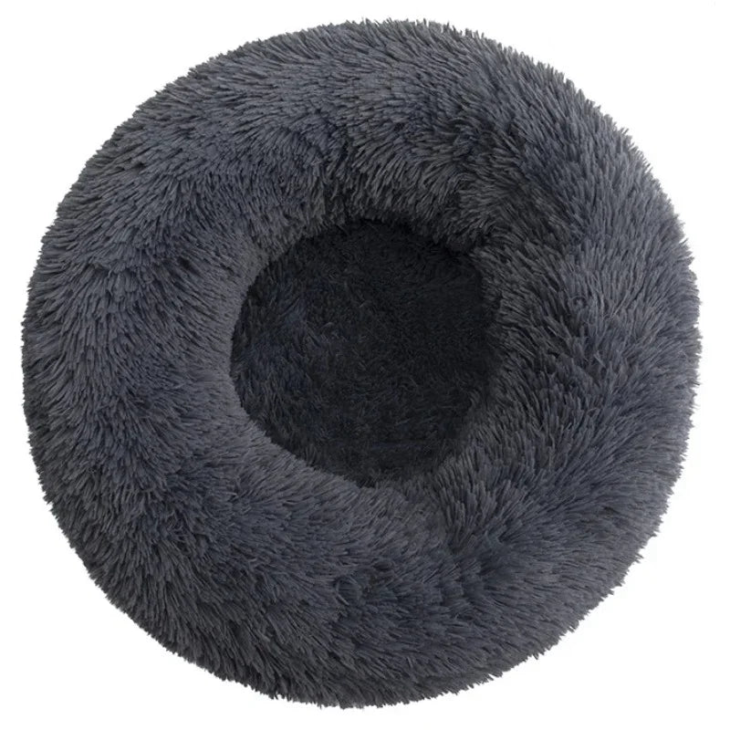 Round Plush Pet Bed – 6 Sizes (40–90 cm) for Large & Medium Dogs, Super Soft Cat Bed, Winter Warm Dog House