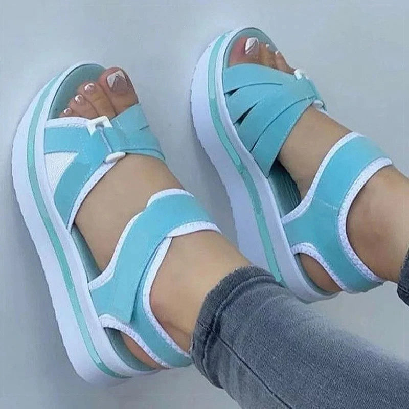 Women's Sandals Heels Sandals With Low Platform Shoes For Women Summer Sandals Heeled Summer Shoes Female Footwear Wedges Shoes